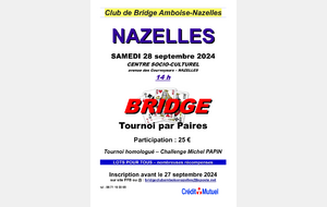 Tournoi Nazelles le 28 septembre 2024