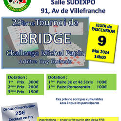 29ème Tournoi de Bridge à Romorantin