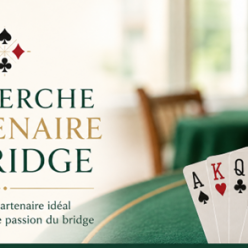 Nouveau!! recherche partenaire de bridge